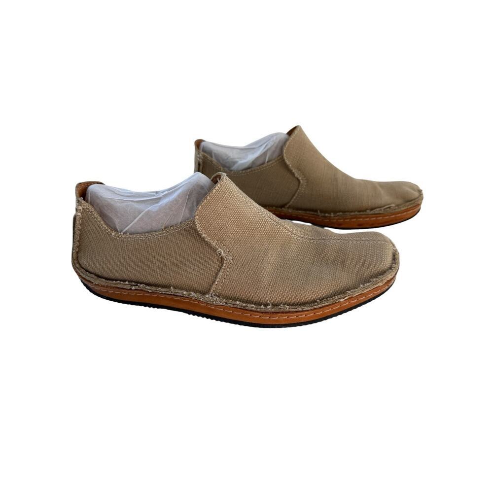 J BRAND Samba #3 Canvas Shoes Mens 8.5 US/41.5 EU Leather Trim Slip On Comfort